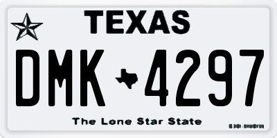 TX license plate DMK4297