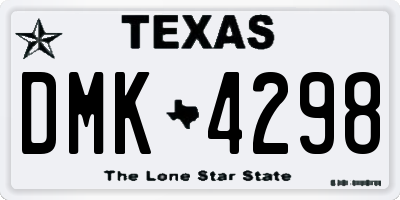 TX license plate DMK4298