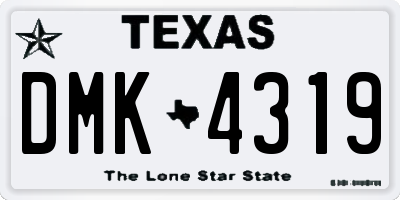 TX license plate DMK4319