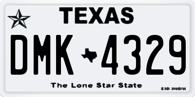 TX license plate DMK4329