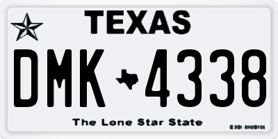TX license plate DMK4338