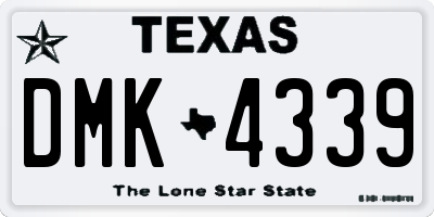 TX license plate DMK4339