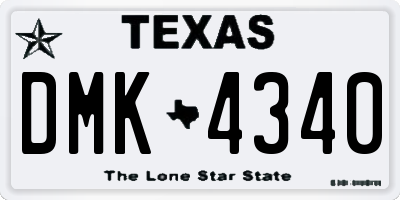 TX license plate DMK4340