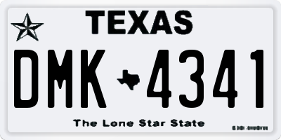 TX license plate DMK4341