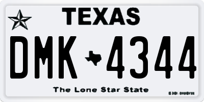 TX license plate DMK4344