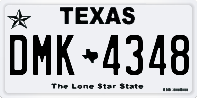TX license plate DMK4348