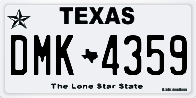 TX license plate DMK4359