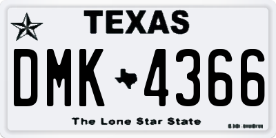TX license plate DMK4366