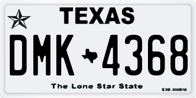 TX license plate DMK4368