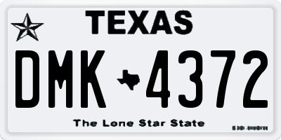 TX license plate DMK4372