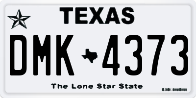 TX license plate DMK4373