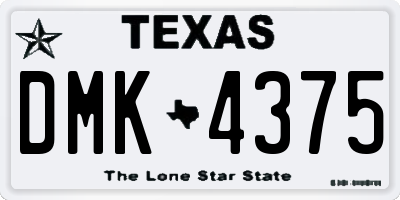 TX license plate DMK4375