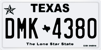 TX license plate DMK4380