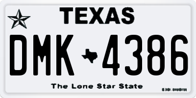 TX license plate DMK4386
