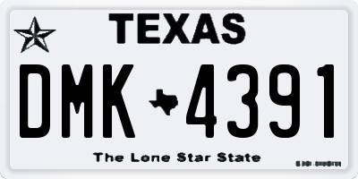TX license plate DMK4391