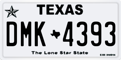 TX license plate DMK4393