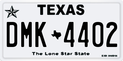 TX license plate DMK4402