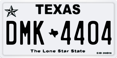 TX license plate DMK4404