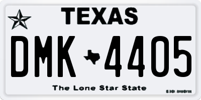 TX license plate DMK4405