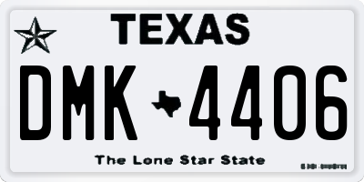 TX license plate DMK4406