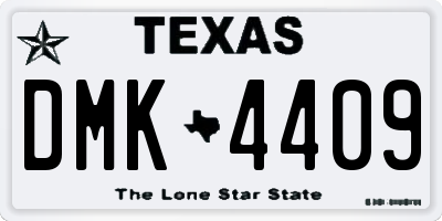TX license plate DMK4409