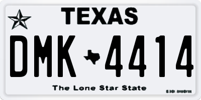 TX license plate DMK4414