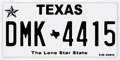 TX license plate DMK4415