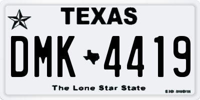 TX license plate DMK4419