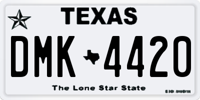 TX license plate DMK4420