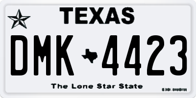 TX license plate DMK4423