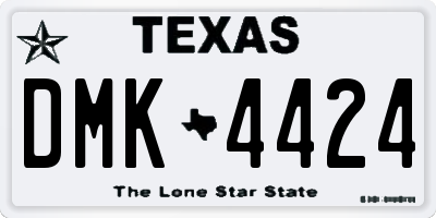 TX license plate DMK4424