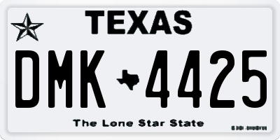 TX license plate DMK4425
