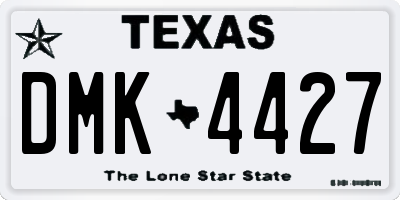TX license plate DMK4427