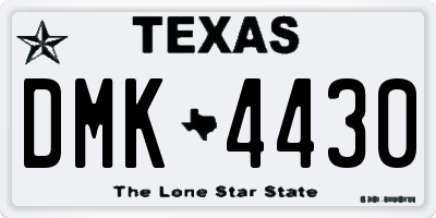 TX license plate DMK4430