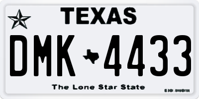 TX license plate DMK4433