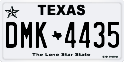 TX license plate DMK4435