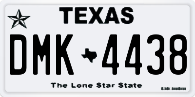TX license plate DMK4438