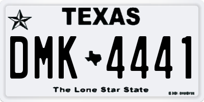 TX license plate DMK4441