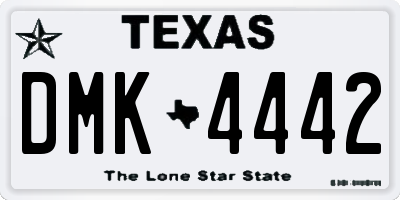 TX license plate DMK4442