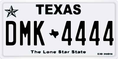 TX license plate DMK4444