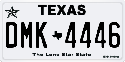 TX license plate DMK4446