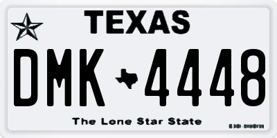 TX license plate DMK4448