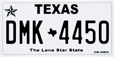 TX license plate DMK4450
