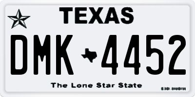 TX license plate DMK4452