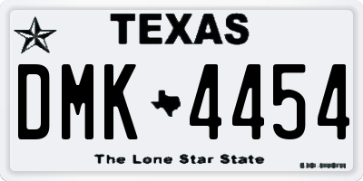 TX license plate DMK4454