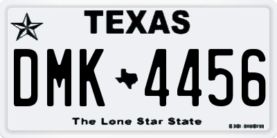 TX license plate DMK4456
