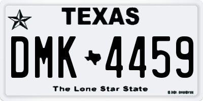 TX license plate DMK4459