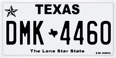 TX license plate DMK4460