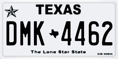 TX license plate DMK4462