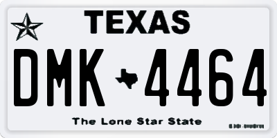 TX license plate DMK4464